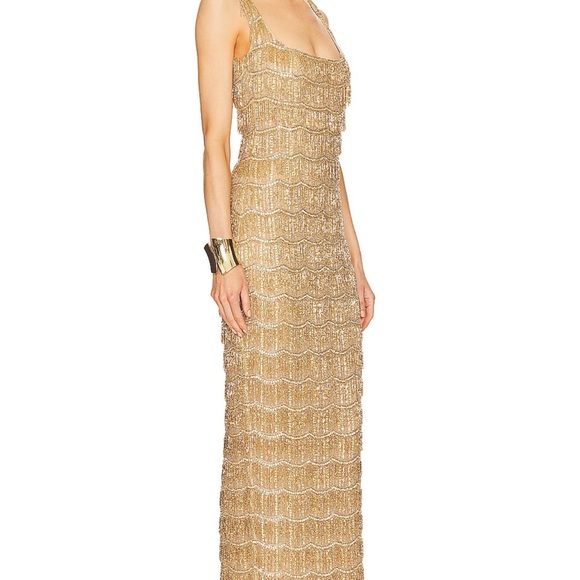 Rachel Gilbert SADIE GOWN in gold - Picture 6 of 14